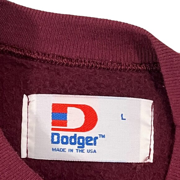Vintage Allen School Of Nursing Sweatshirt Size L Dodger USA Pullover Red 90's - Picture 3 of 4